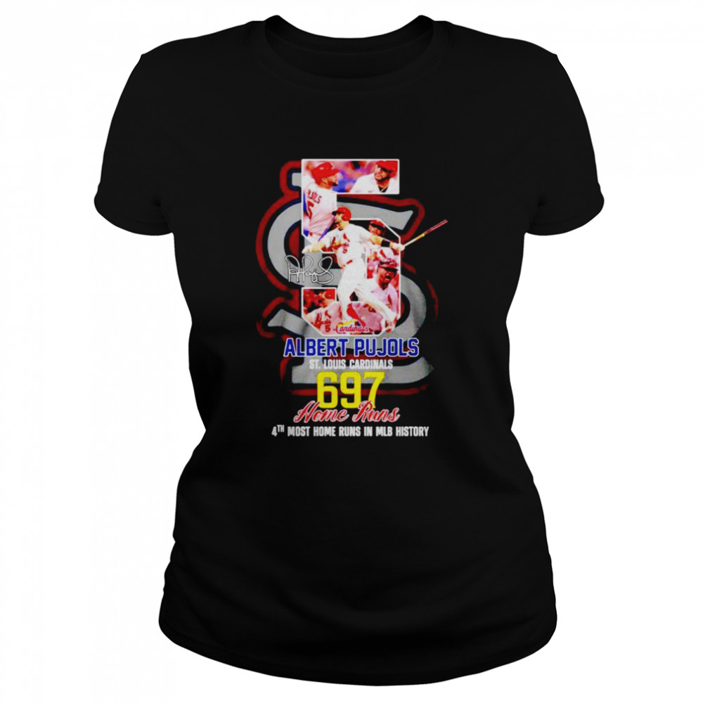 Albert Pujols St Louis Cardinals 697 Home Runs Shirt Classic Womens T Shirt