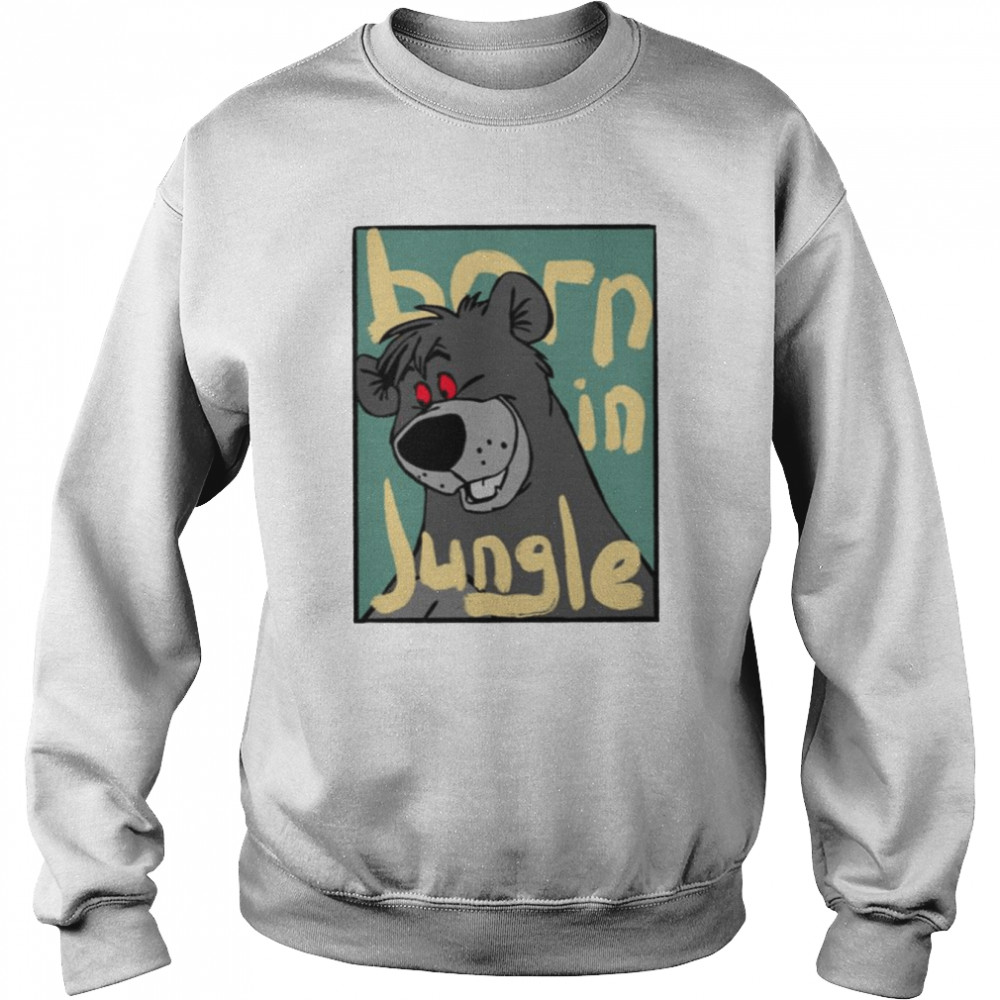 Animated Art Trending Born In Jungle Shirt Unisex Sweatshirt