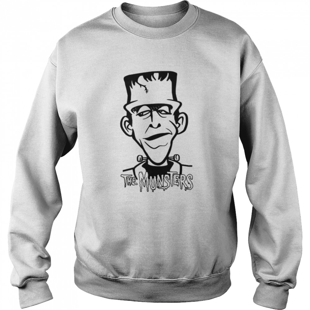 Black And White Art Herman Munster Cartoon Outline Shirt Unisex Sweatshirt