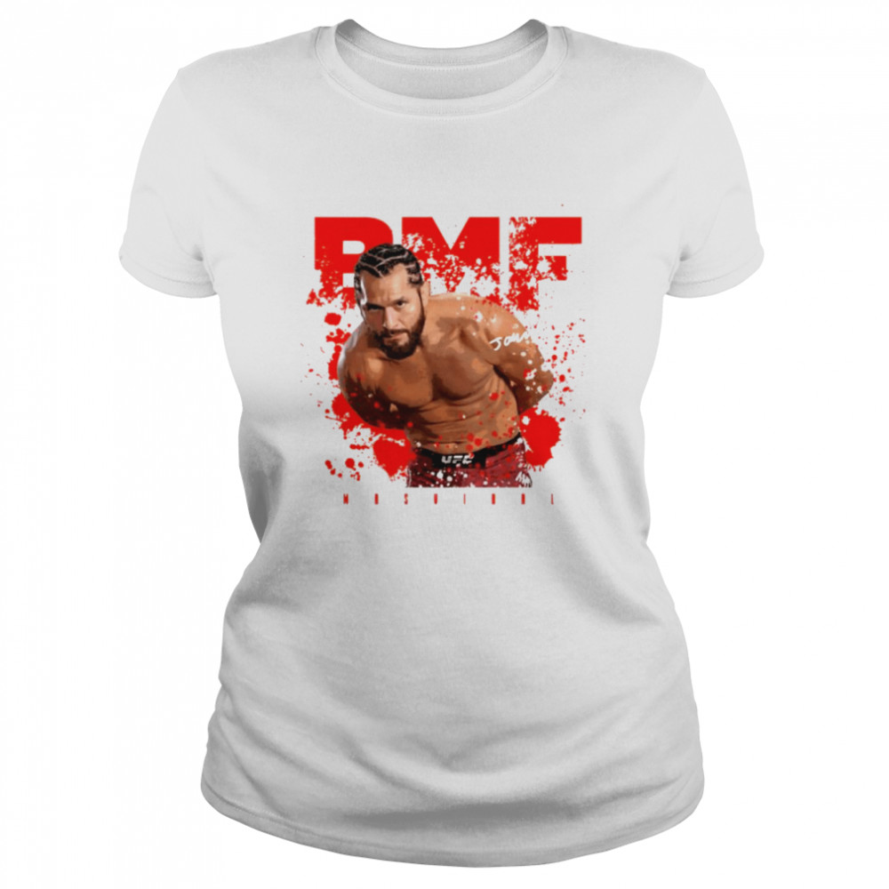 Bmf Red Text Jorge Masvidal Mixed Martial Shirt Classic Womens T Shirt