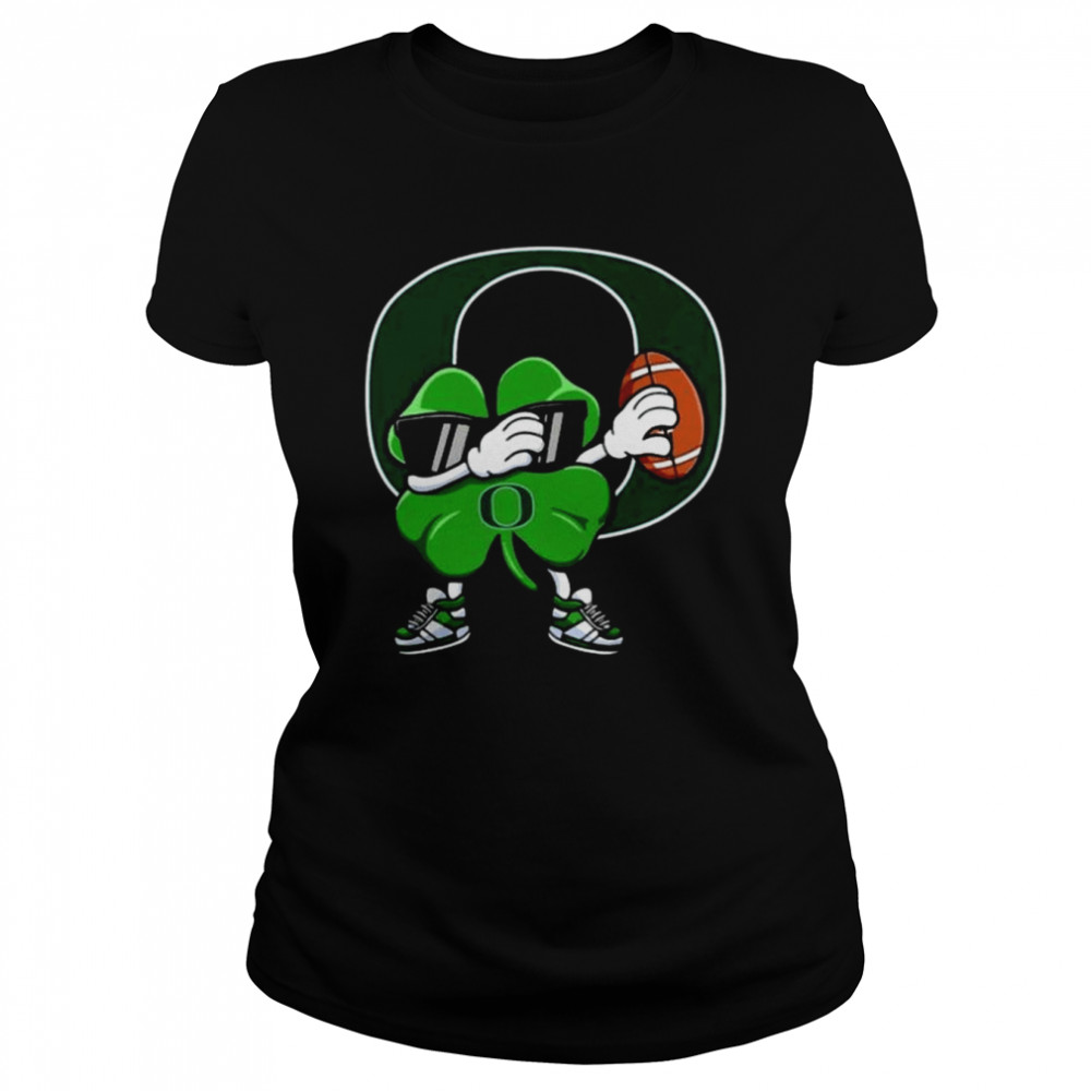 Dabbing Shamrock Football St Patricks Day Oregon Ducks T-S Classic Women'S T-Shirt