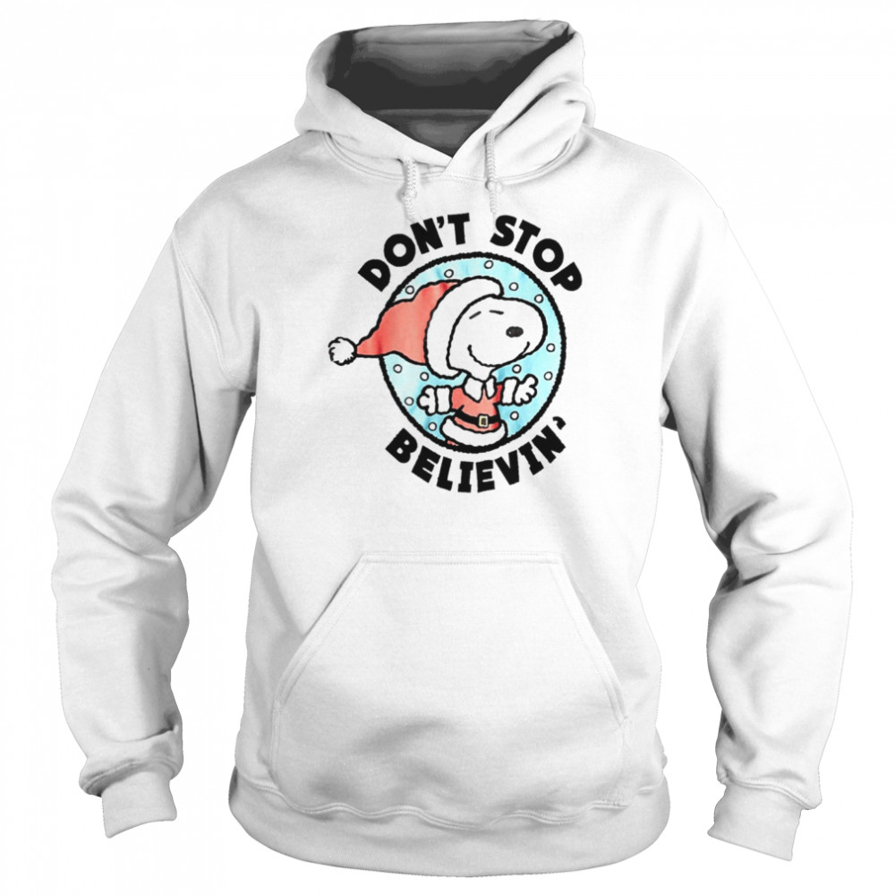 Dont Stop Believing Christmas Snoopy Christmas T Shirt Unisex Hoodie