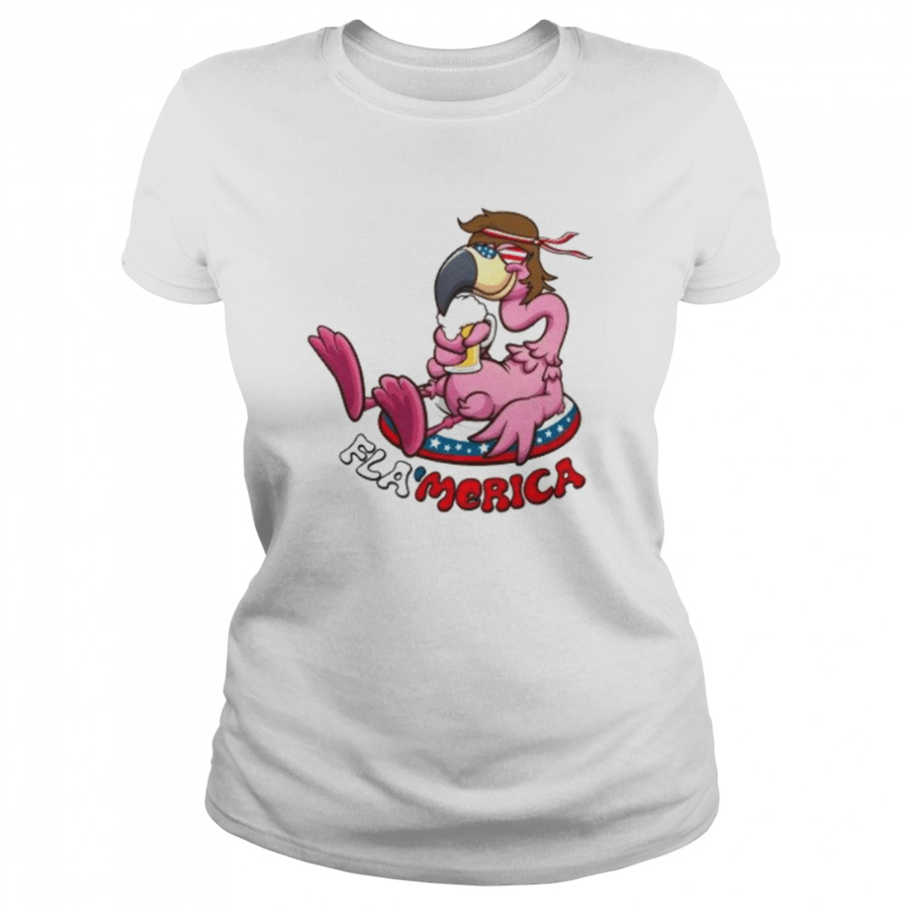 4Th Of July Flamingo Flamerica T- Classic Women'S T-Shirt