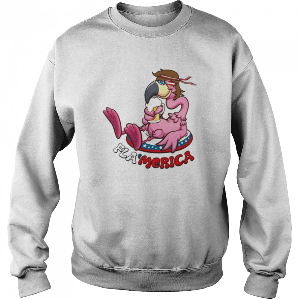 4Th Of July Flamingo Flamerica T- Unisex Sweatshirt