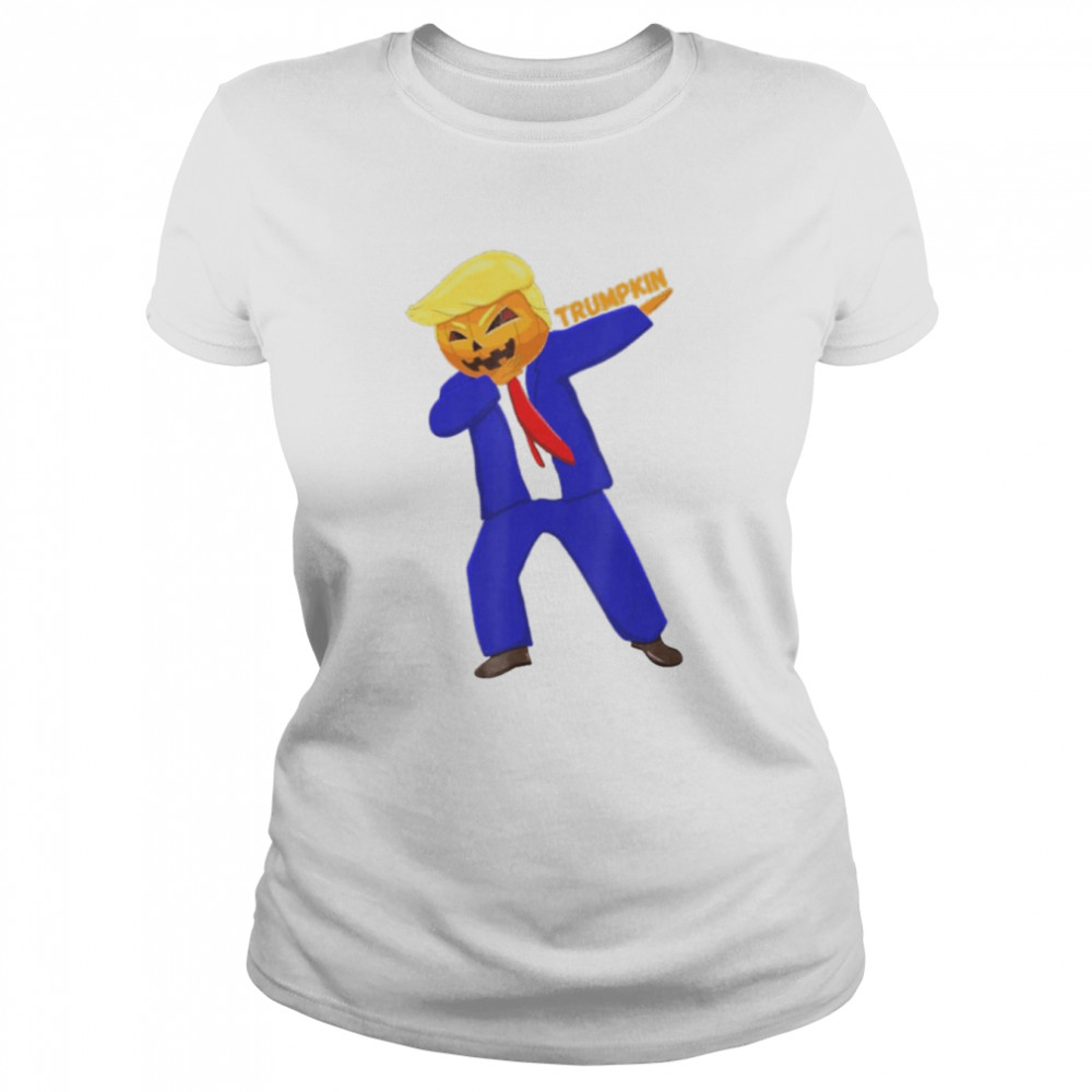 Dabbing Trumpkin Funny Trump Halloween T- Classic Women'S T-Shirt