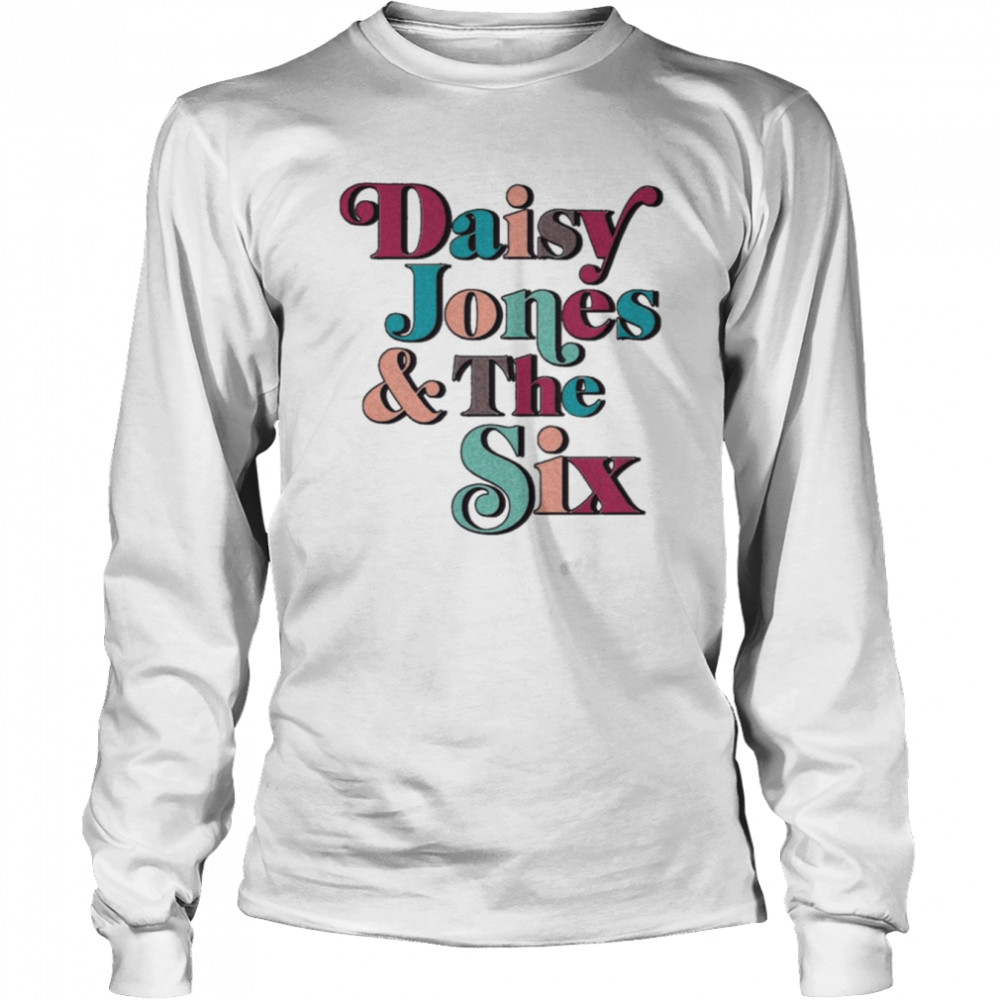 Daisy Jones And The Six Colour Retro Band Logo Shirt Long Sleeved T Shirt