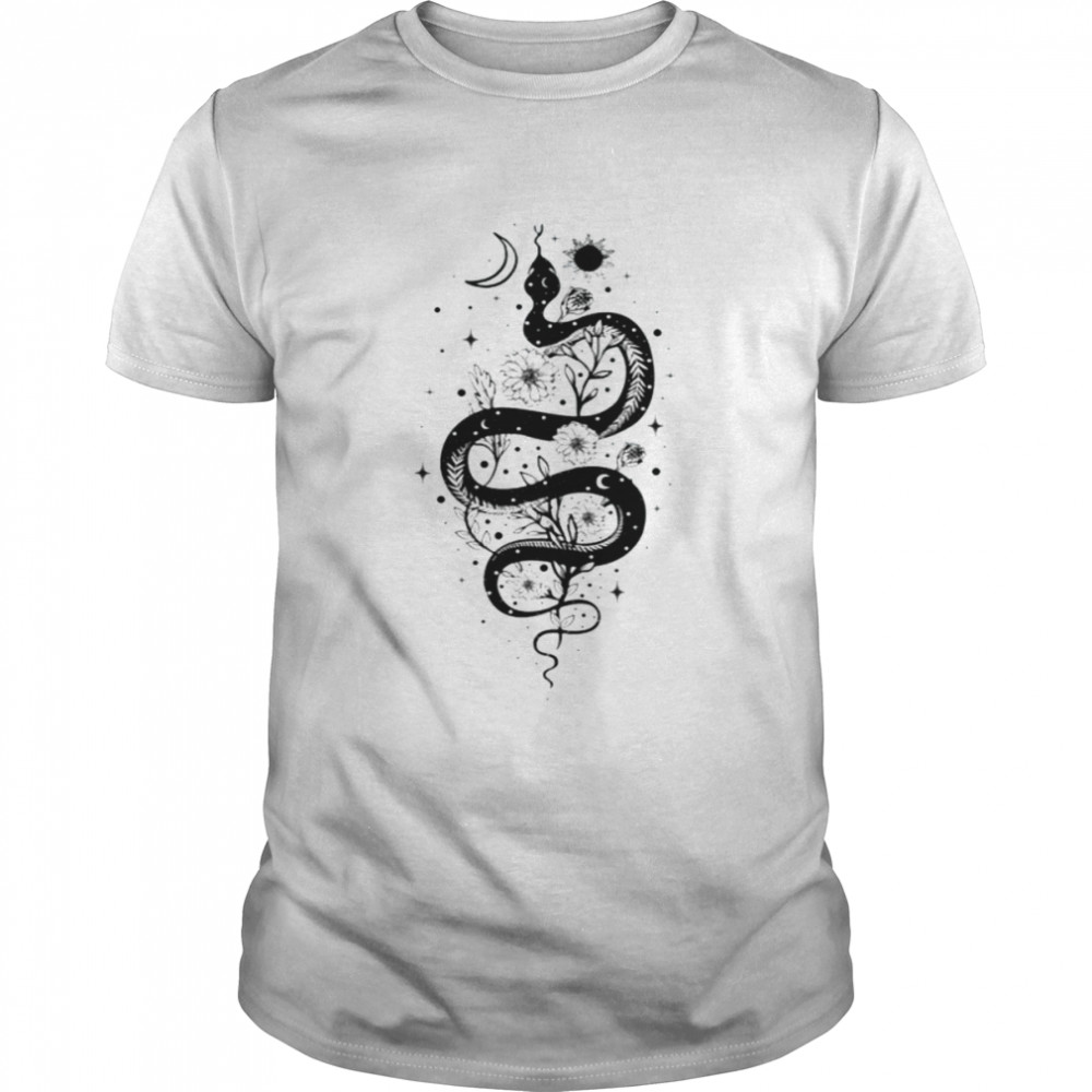 Floral Snake Reptile Aesthetic shirt