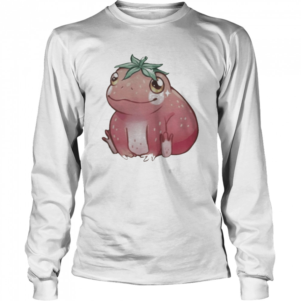 Frog With A Strawberry  Long Sleeved T-Shirt