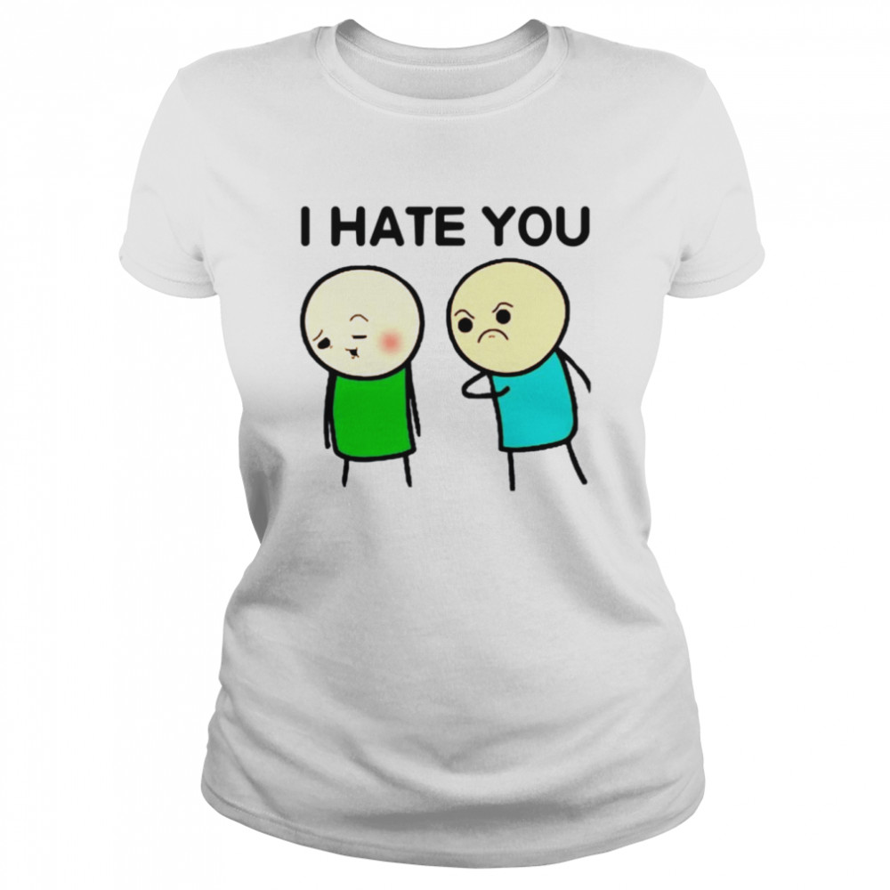 I Hate You Emoji Shirt Classic Womens T Shirt