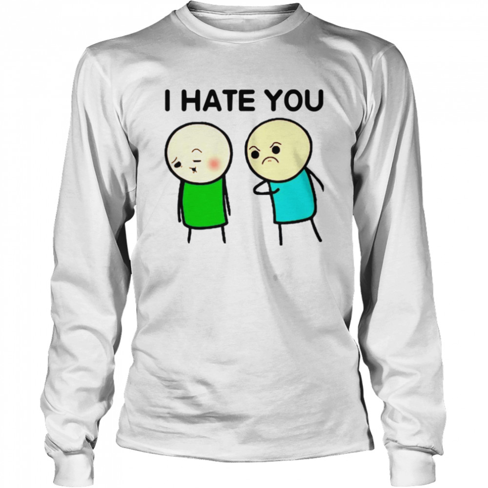 I Hate You Emoji Shirt Long Sleeved T-Shirt