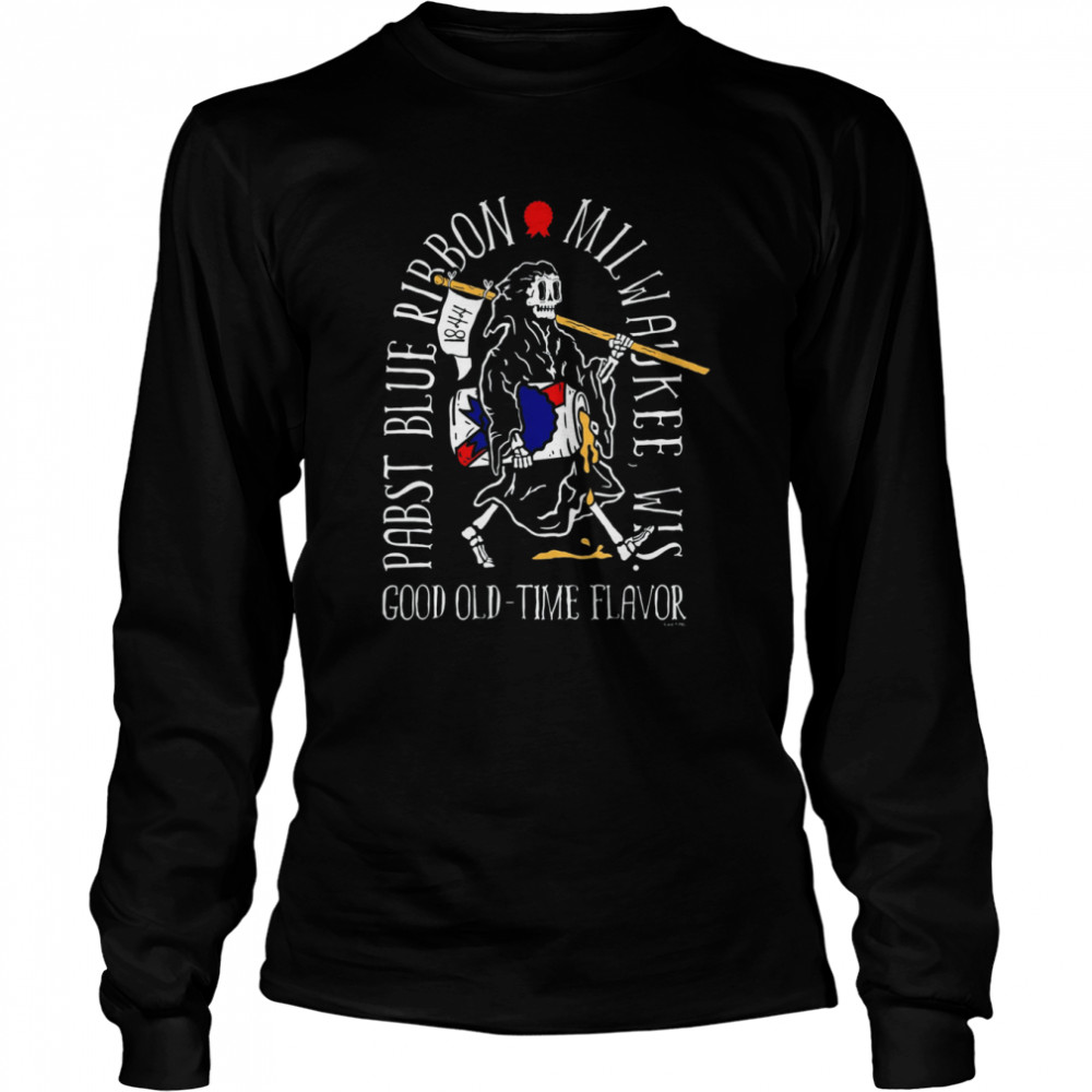 Pabst Blue Ribbon Good Old-Time Flavor T- Long Sleeved T-Shirt