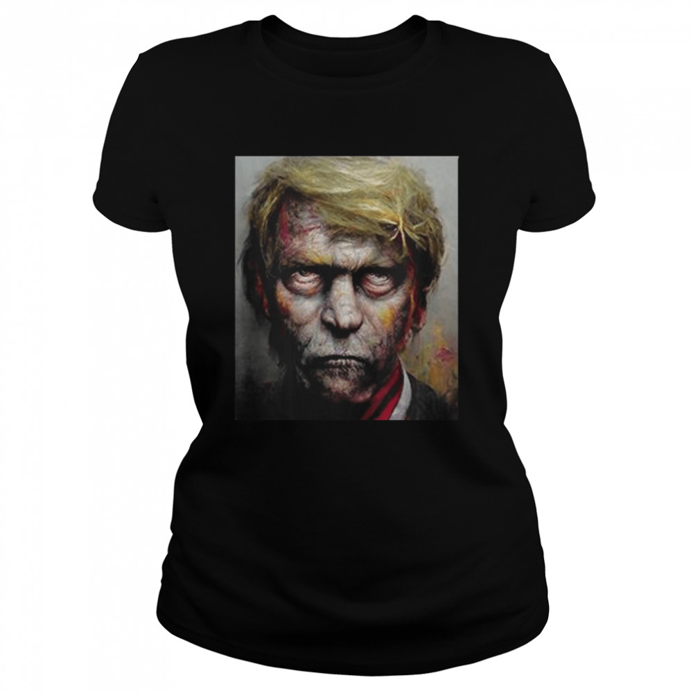 Scares Zombie Donald Trump Halloween T- Classic Women'S T-Shirt