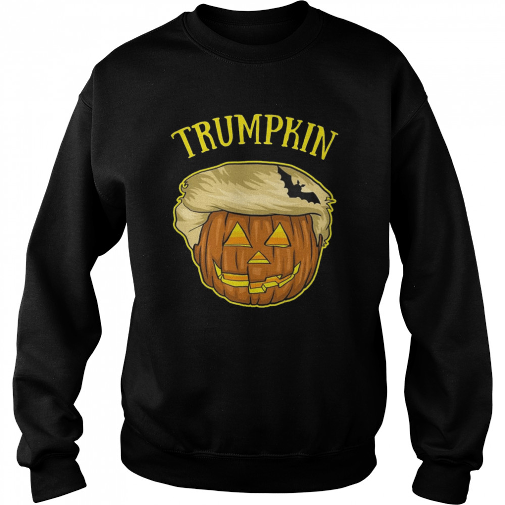 T Pumpkin And Bat Halloween Trumpkin T-Shir Unisex Sweatshirt