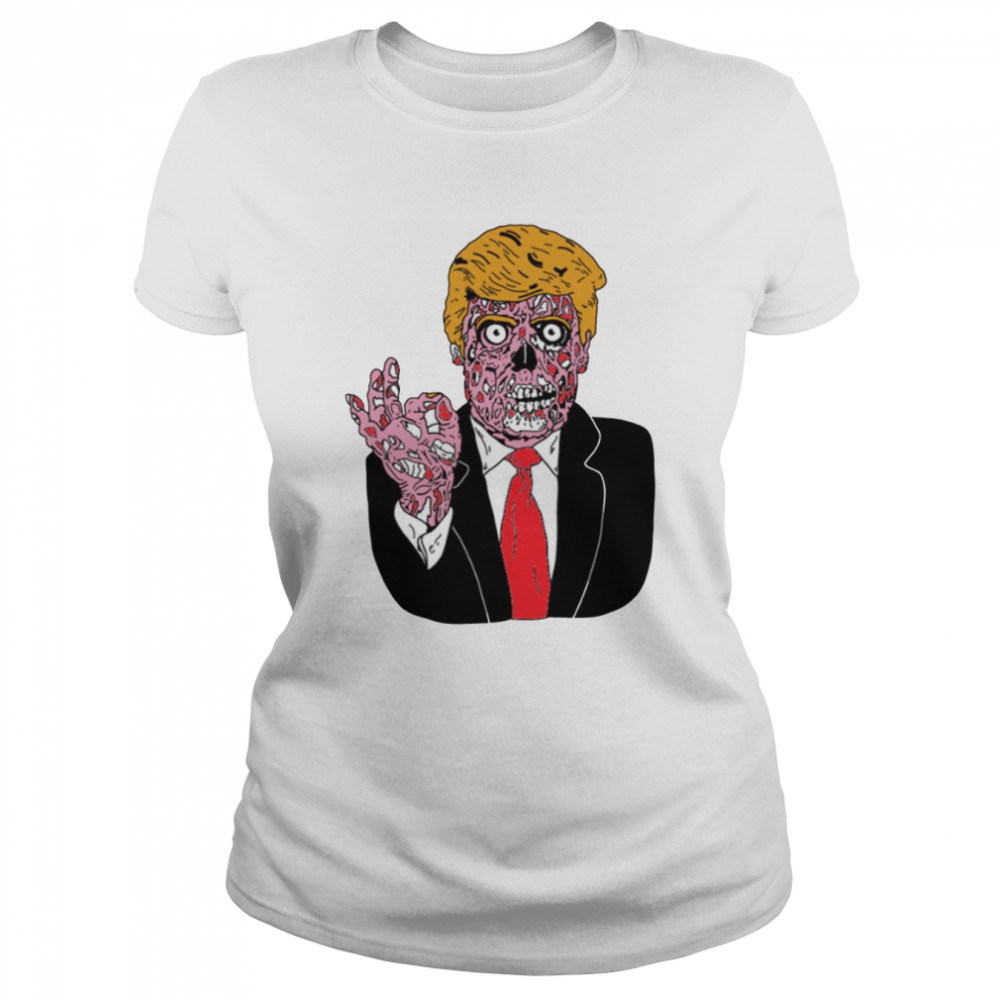 T Zombie Funny Donald Trump Halloween T Shir Classic Womens T Shirt