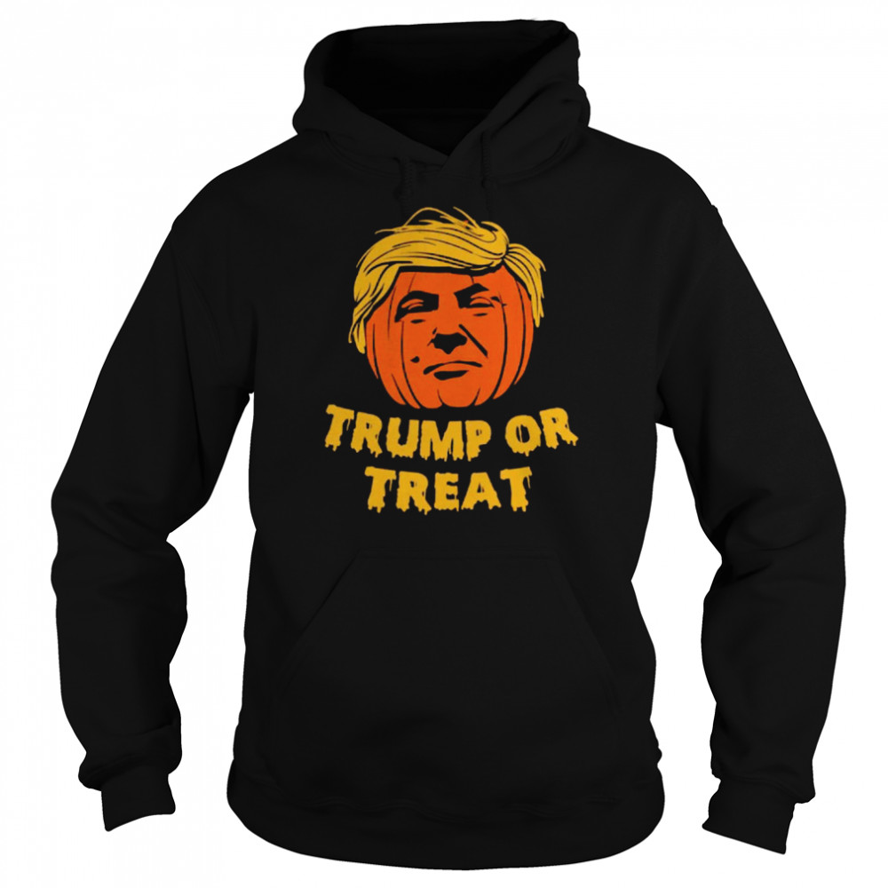 Trump Or Treat Halloween Funny Trump Halloween T S Unisex Hoodie