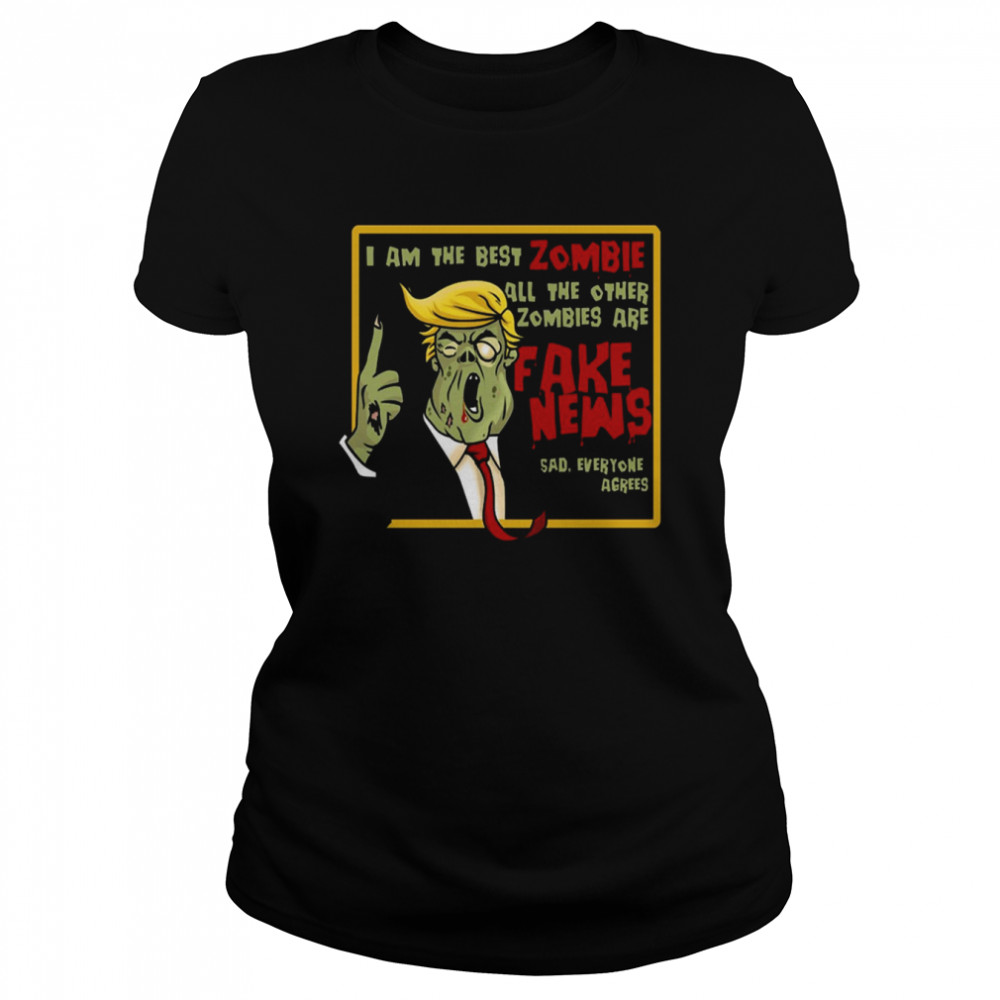 Zombie Donald Trump Halloween T Classic Womens T Shirt