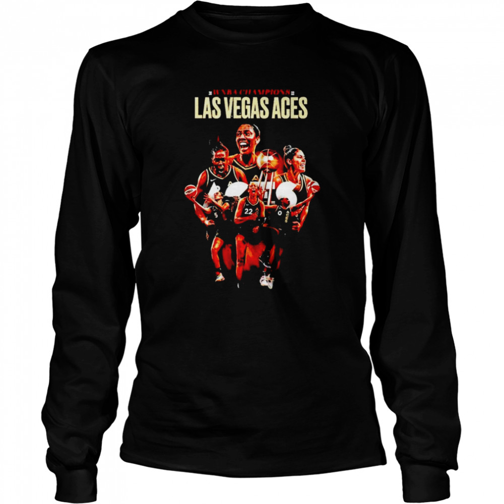 2022 Wnba Finals Champions Las Vegas Aces T Shirt Long Sleeved T Shirt