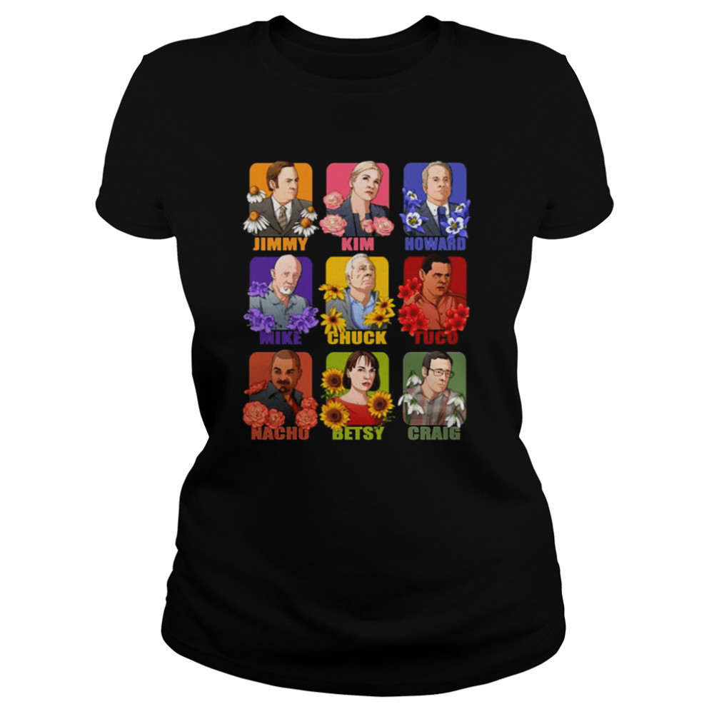 Better Call Saui Stars Characters Shirt Classic Women'S T-Shirt