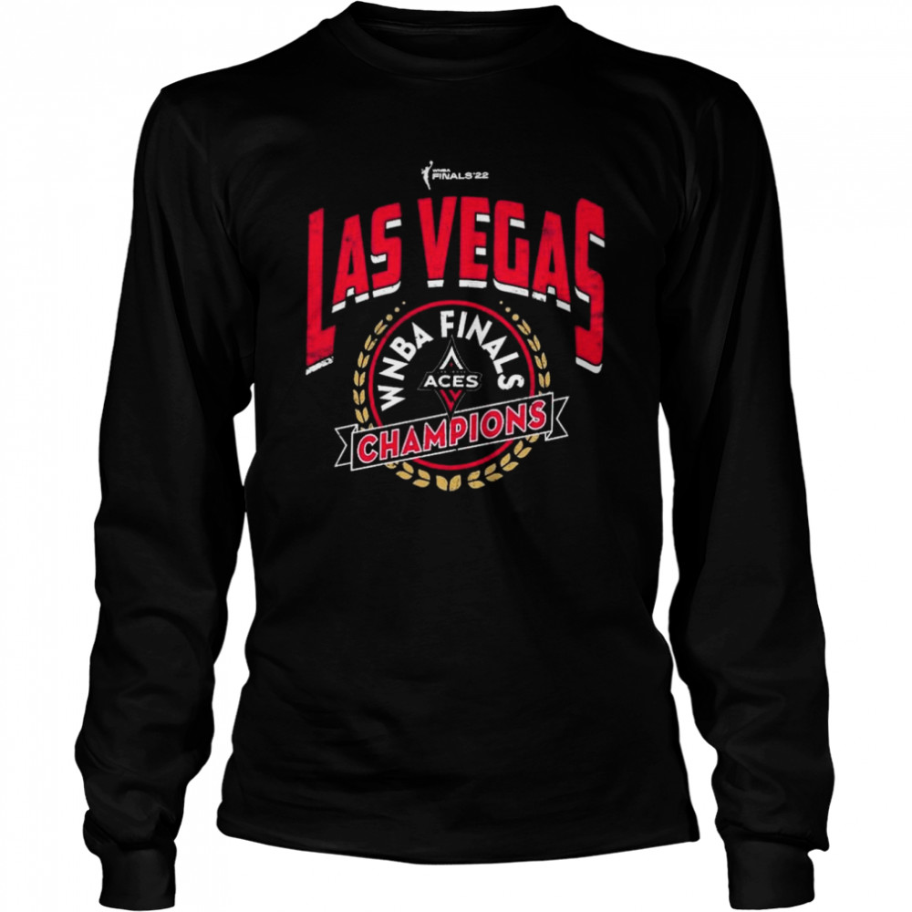 Las Vegas Aces Majestic Threads Women’s 2022 Wnba Finals Champions Boxy Cropped T- Long Sleeved T-Shirt
