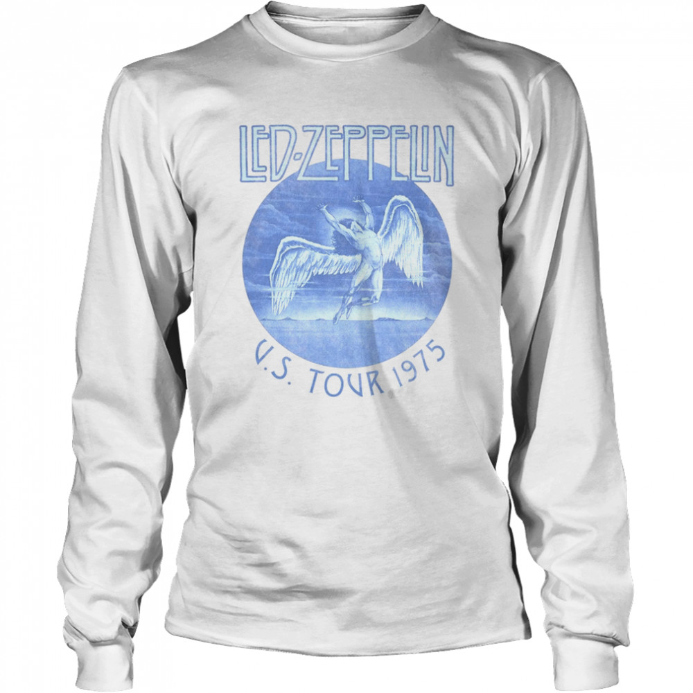 Led Zeppelin Tour ’75 Blue Wash Shirt Long Sleeved T-Shirt