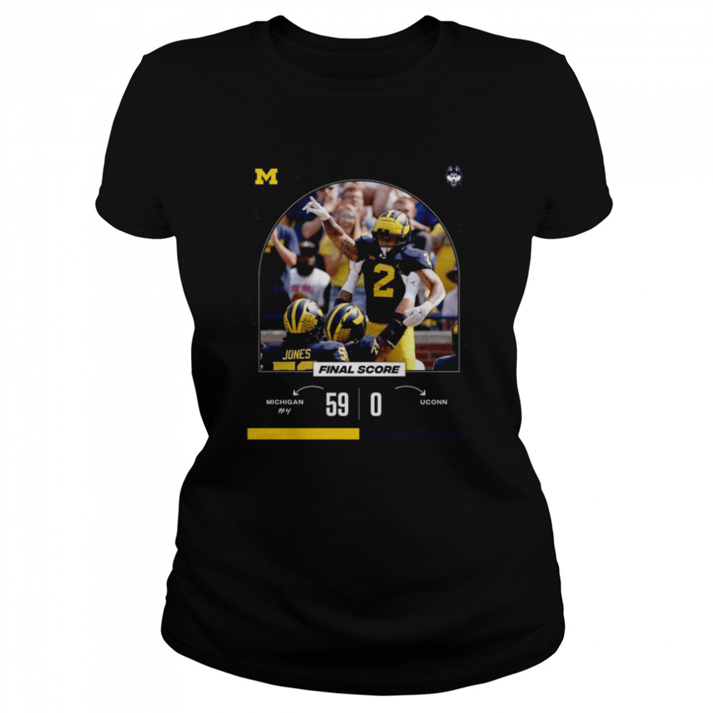 Michigan 59 Vs 0 Uconn Final Score Game Day 2022 Shirt Classic Womens T Shirt