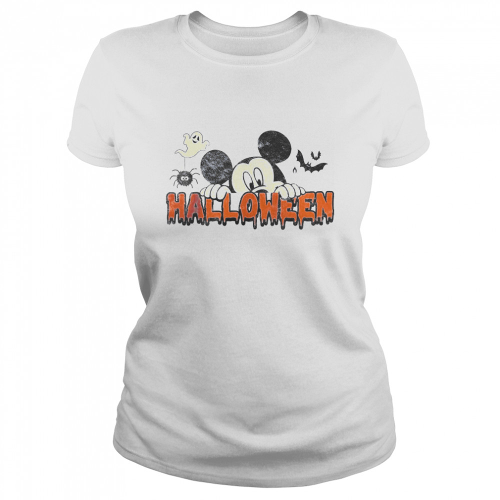 Mickey Not So Scary Halloween Shirt Classic Womens T Shirt