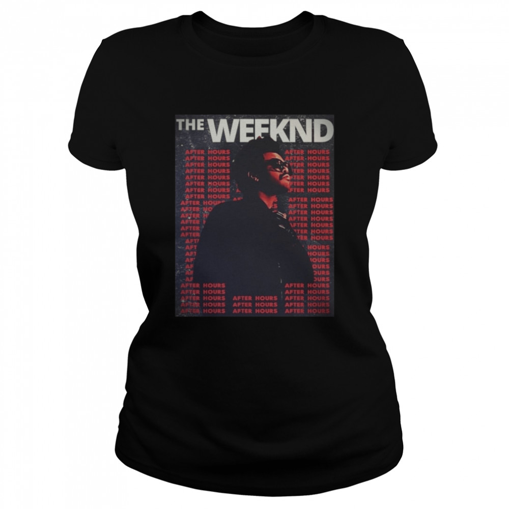 Minimalist The Weeknd New Tour Track List Shirt Classic Women'S T-Shirt