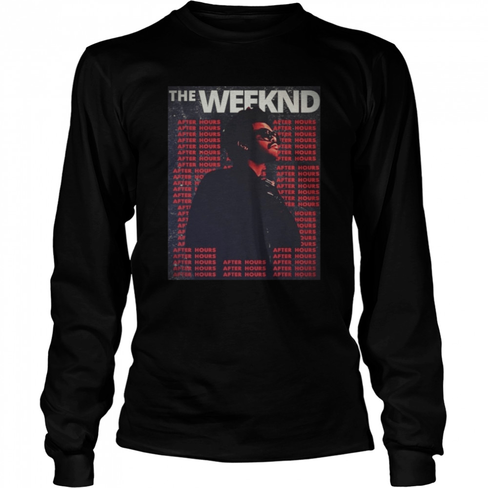 Minimalist The Weeknd New Tour Track List Shirt Long Sleeved T-Shirt
