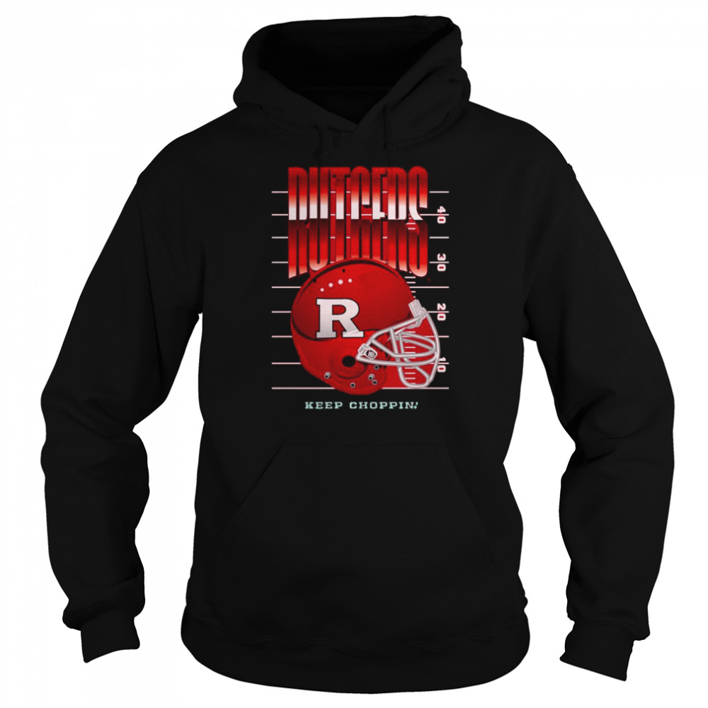 Rutgers Scarlet Knights Keep Choppin Helmet  Unisex Hoodie