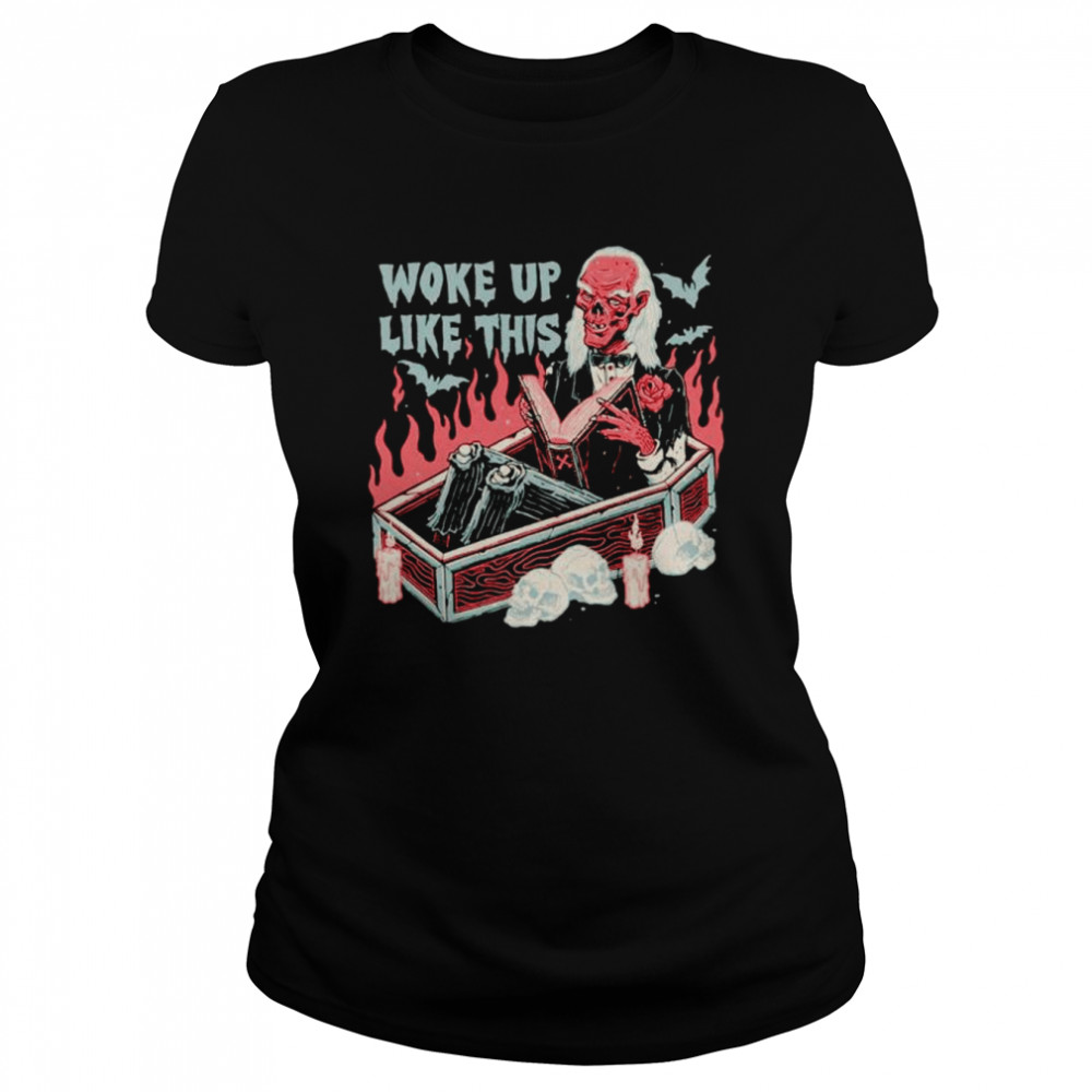 Skull Woke Up Like This Halloween Shirt Classic Women'S T-Shirt