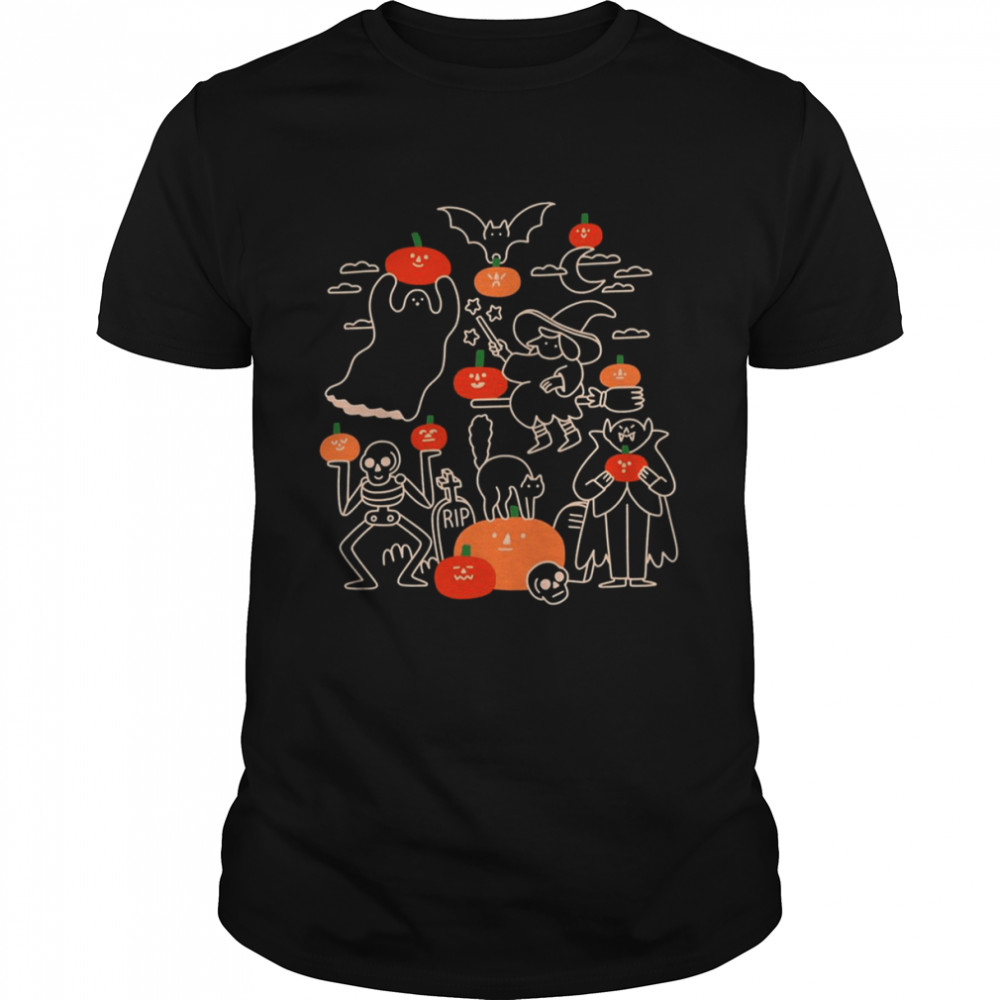 Pumpkin Party Halloween Monsters shirt
