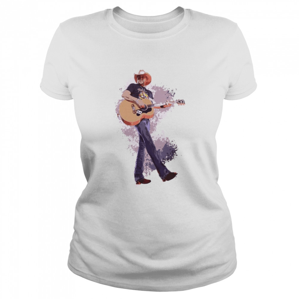 Colorful Art Jason Aldean Live In Concert Shirt Classic Women'S T-Shirt