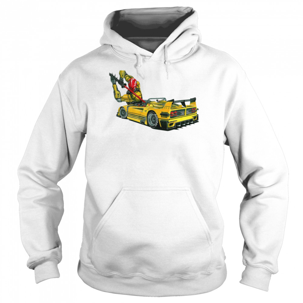F40 Lm Barchett Yellow Italian Sports Car Without A Roof Shirt Unisex Hoodie
