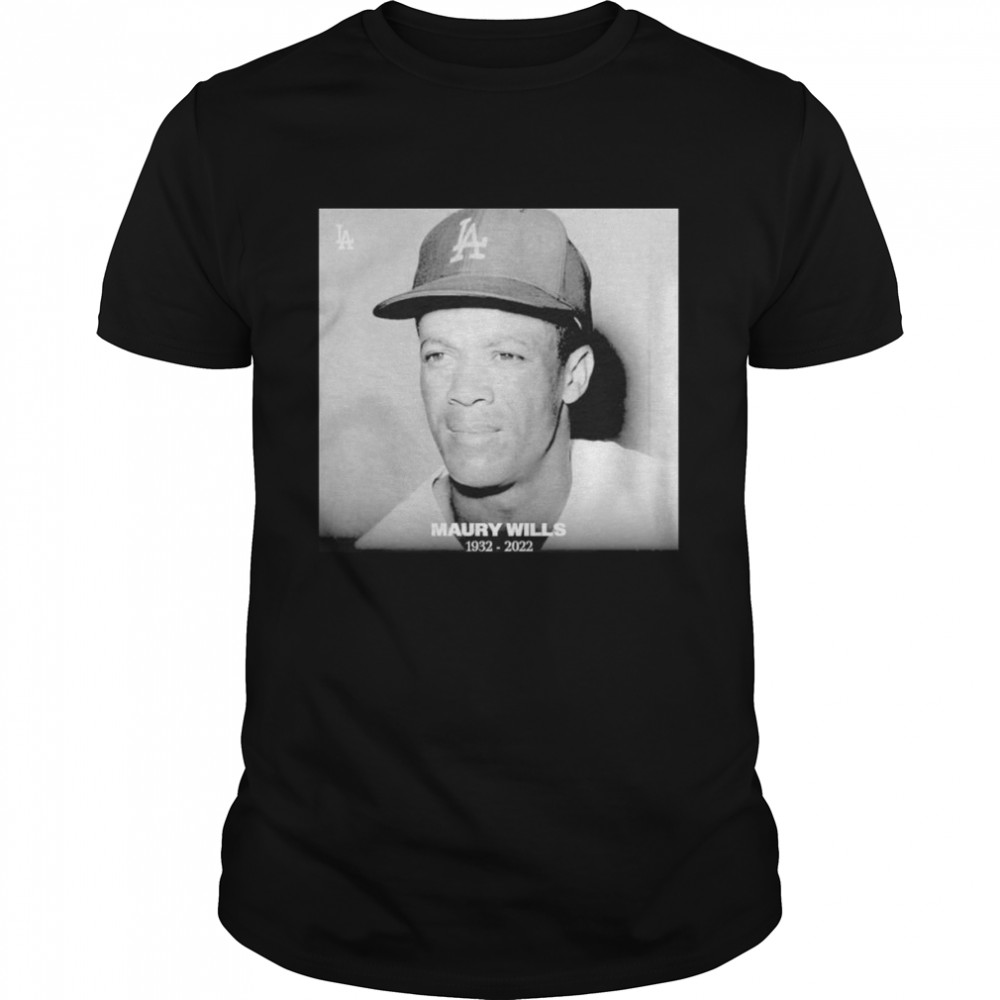 Maury Wills 1932-2022 Los Angeles Dodgers shirt