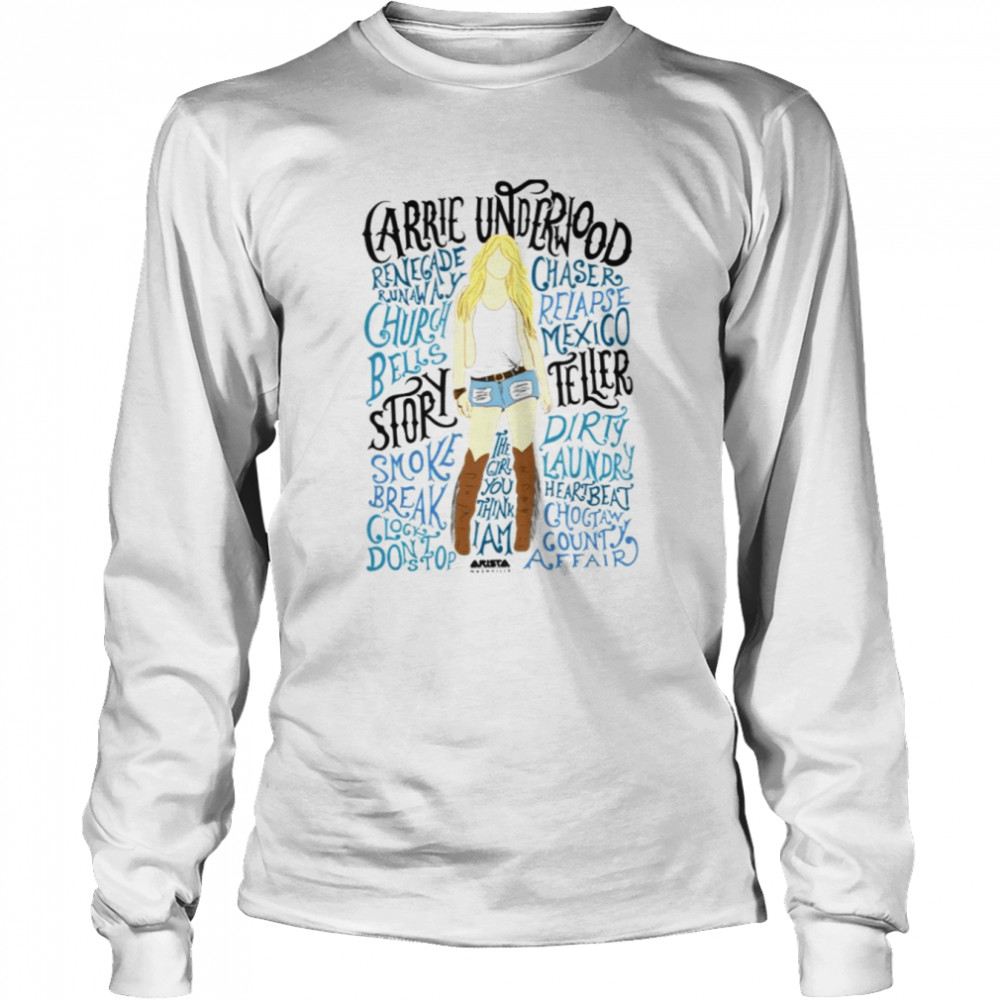 Song Lyrics Carrie Underwood Storyteller Shirt Long Sleeved T-Shirt