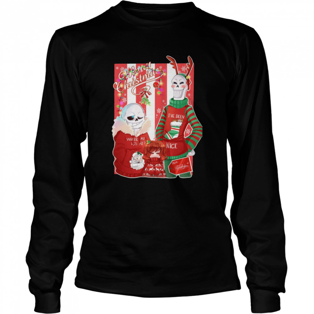 A Funny Christmas Undertale Graphic Shirt Long Sleeved T Shirt