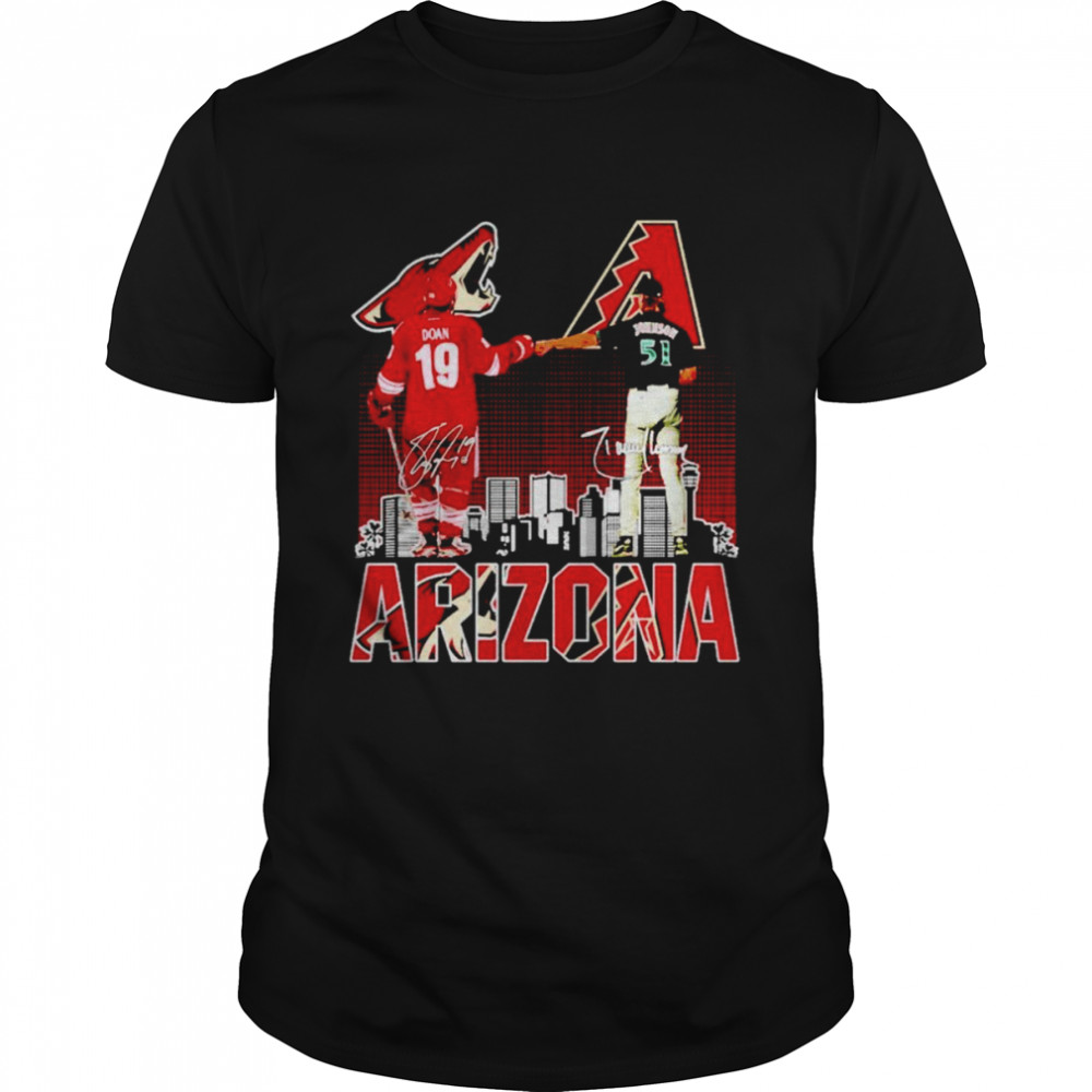 Arizona sport teams Doan and Johnson signatures shirt