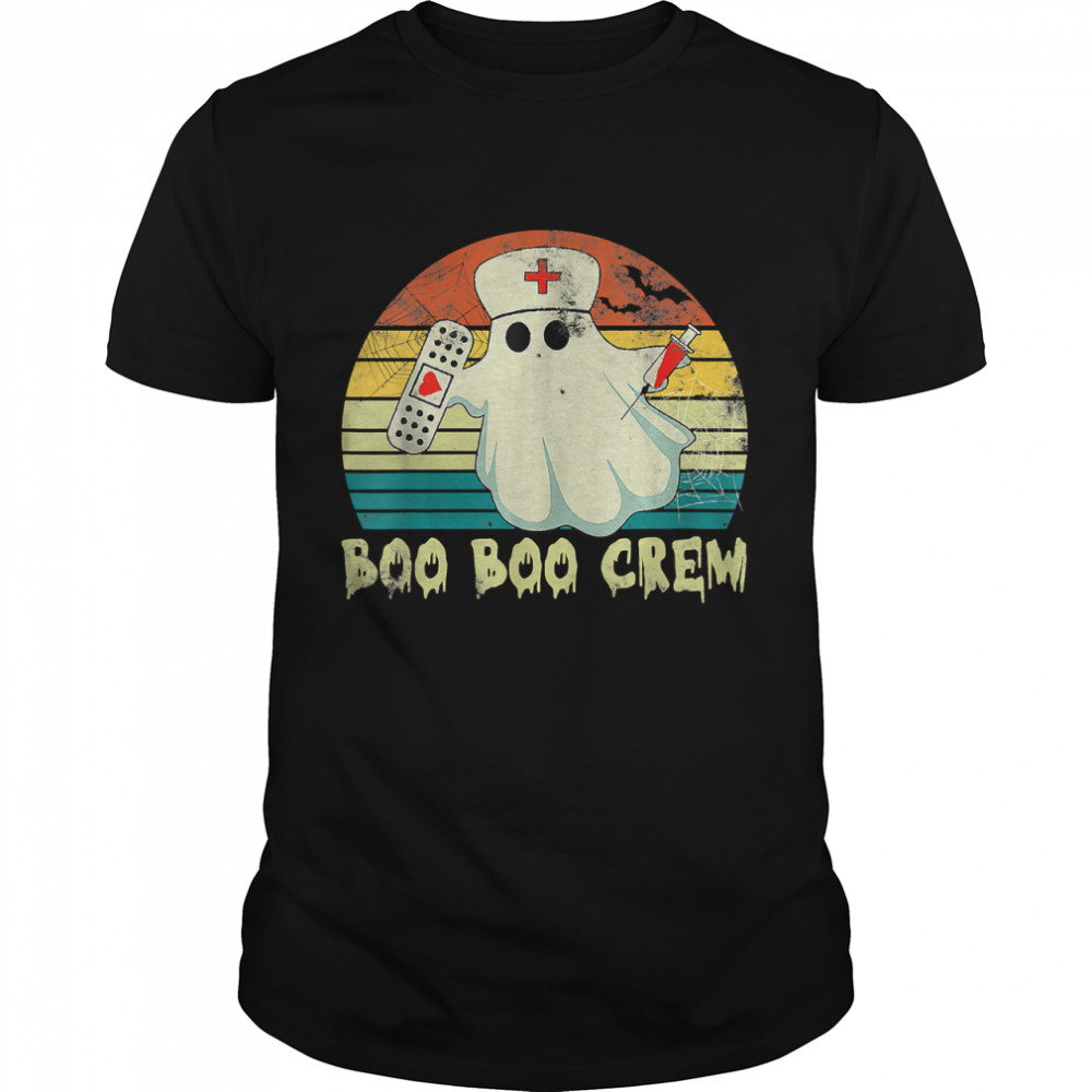 Boo Boo Crew Nurse Halloween Costume Outfit Vintage T-Shirt