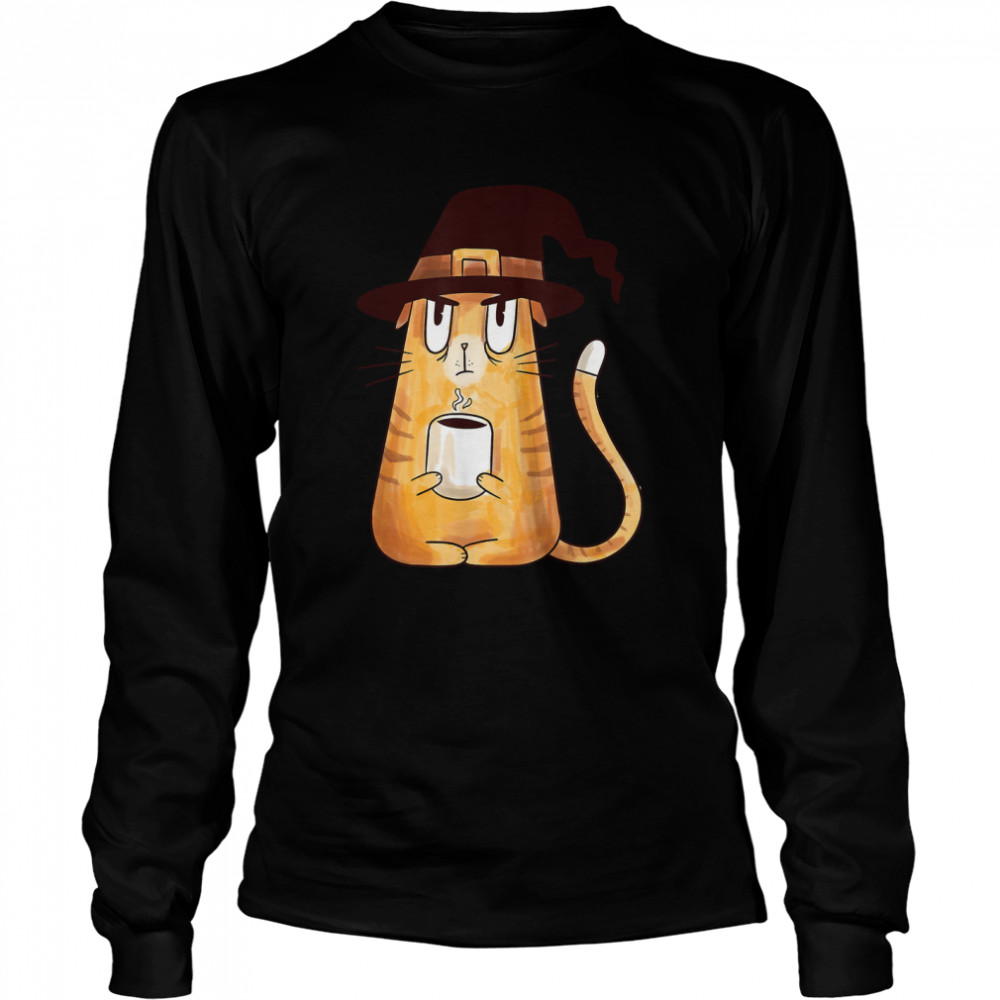 Halloween Cat Witch Hat Im With The Witch Halloween 2022 T Long Sleeved T Shirt