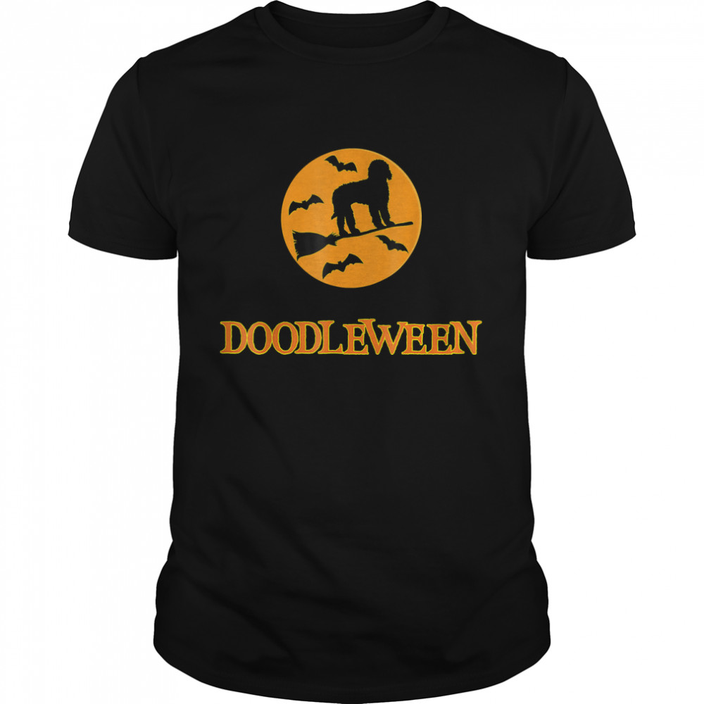 Halloween Doodleween Spooky Doodle Witch Dog Lover T-Shirt