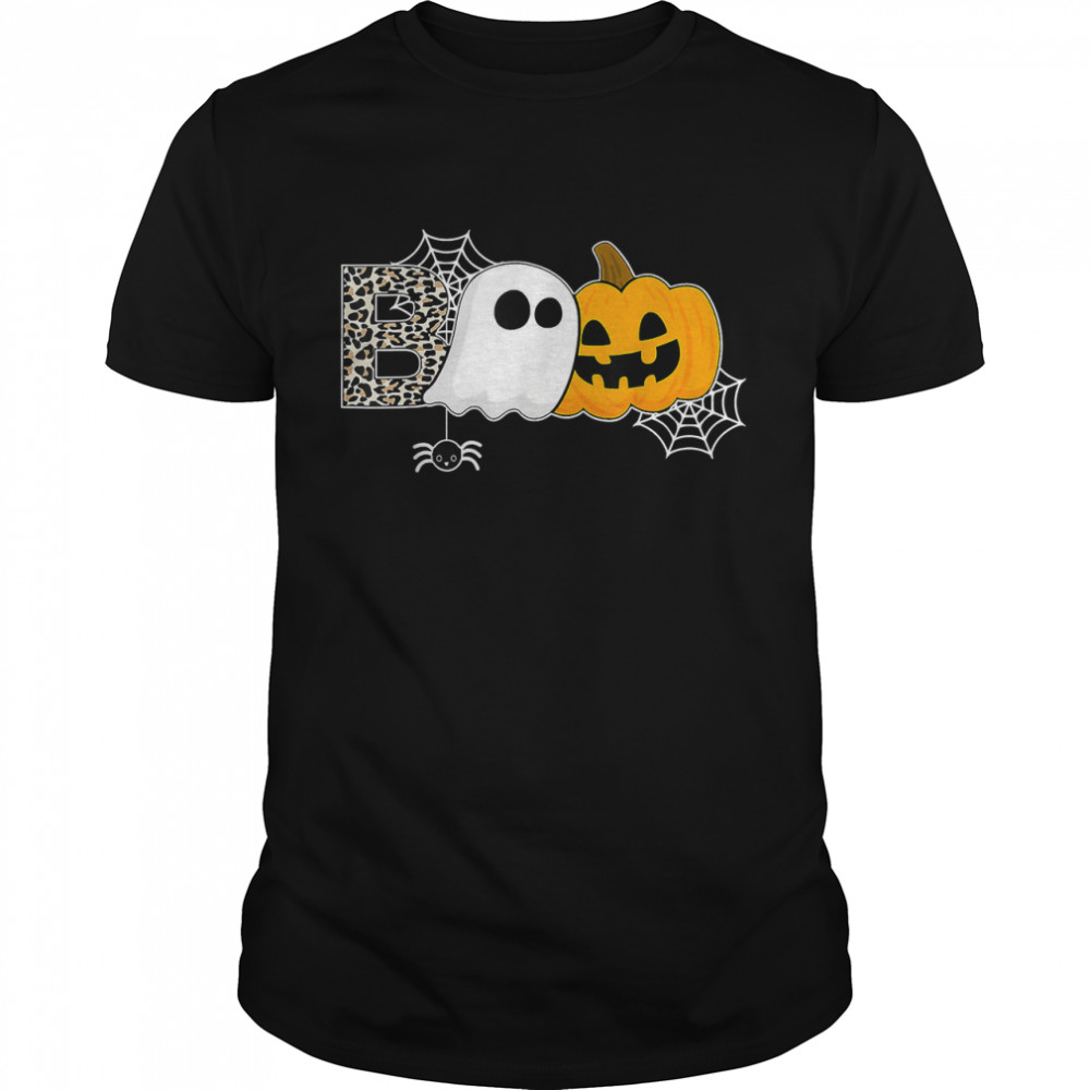 Happy Halloween Boo Spiders Witch Hat Pumpkin T-Shirt