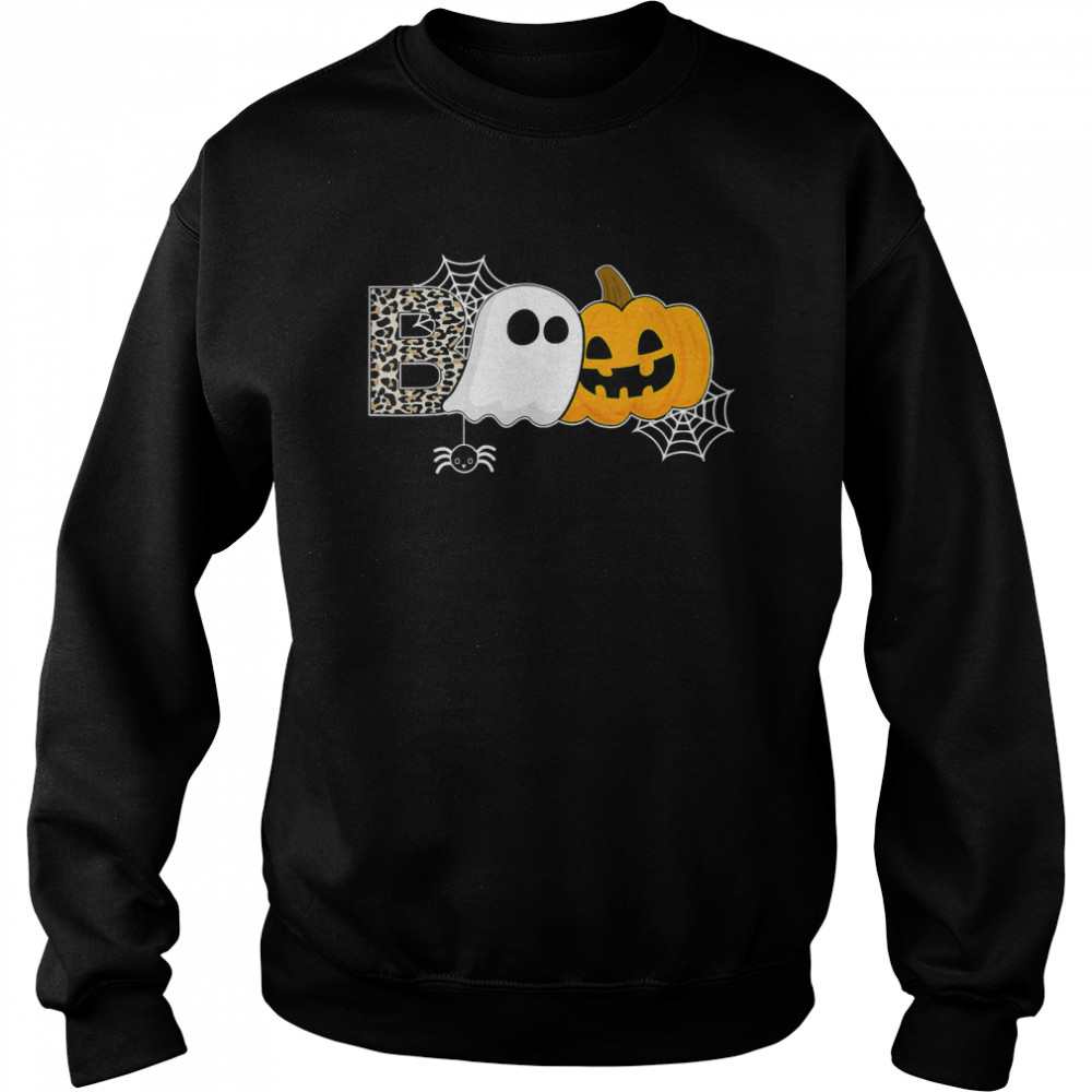 Happy Halloween Boo Spiders Witch Hat Pumpkin T Unisex Sweatshirt