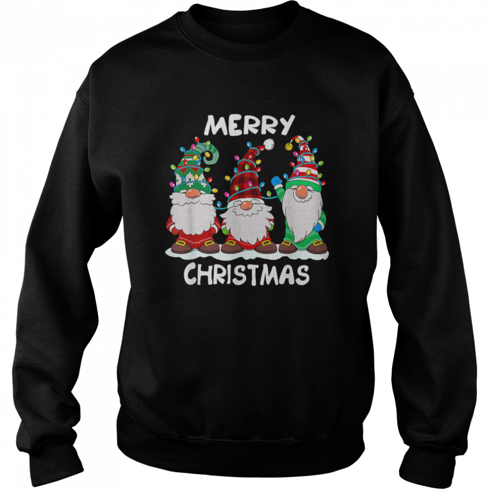 Merry Christmas Three Gnomes Merry Xmas 2022 Matching Family T Unisex Sweatshirt