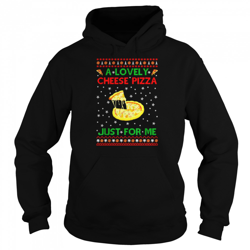 A Lovely Cheese Pizza Alone Funny Kevin X Mas Home Alone Ugly Knitted Pattern Shirt Unisex Hoodie