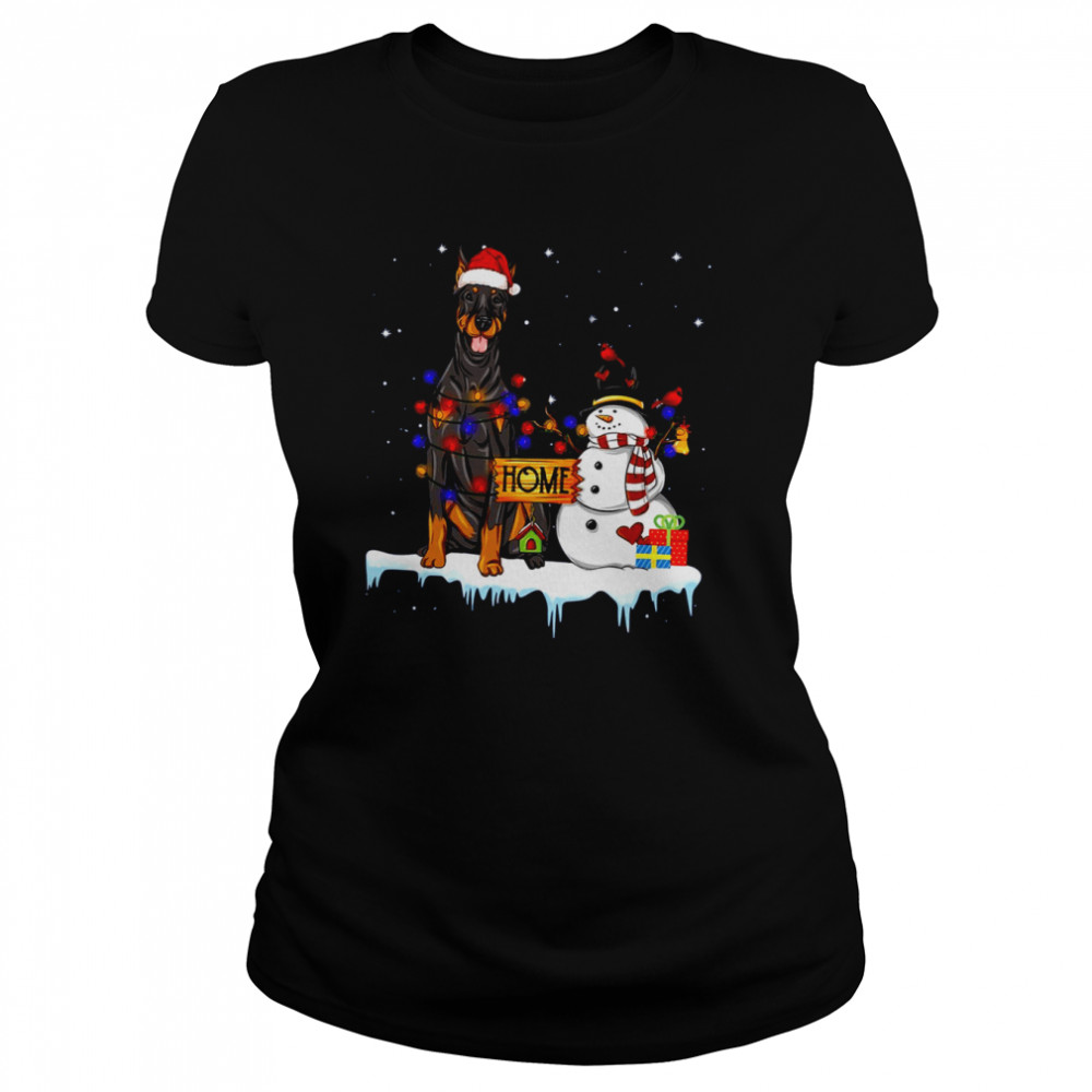 Doberman Pinscher Dog Christmas Shirt Classic Women'S T-Shirt