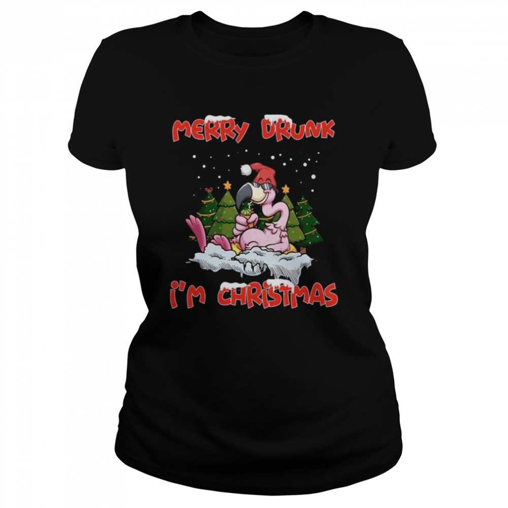 Drunk Christmas Funny Christmas Shirt Classic Women'S T-Shirt