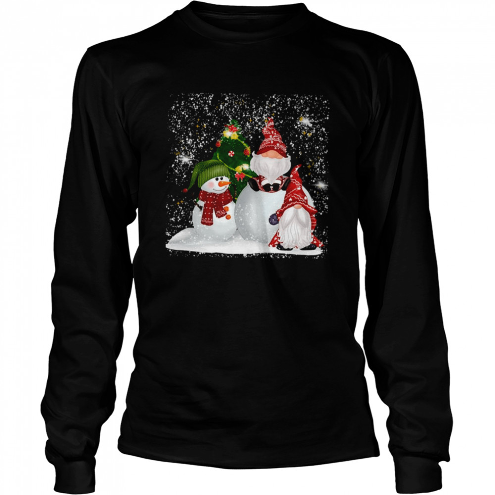Family Gnomes Christmas Animated Shirt Long Sleeved T-Shirt