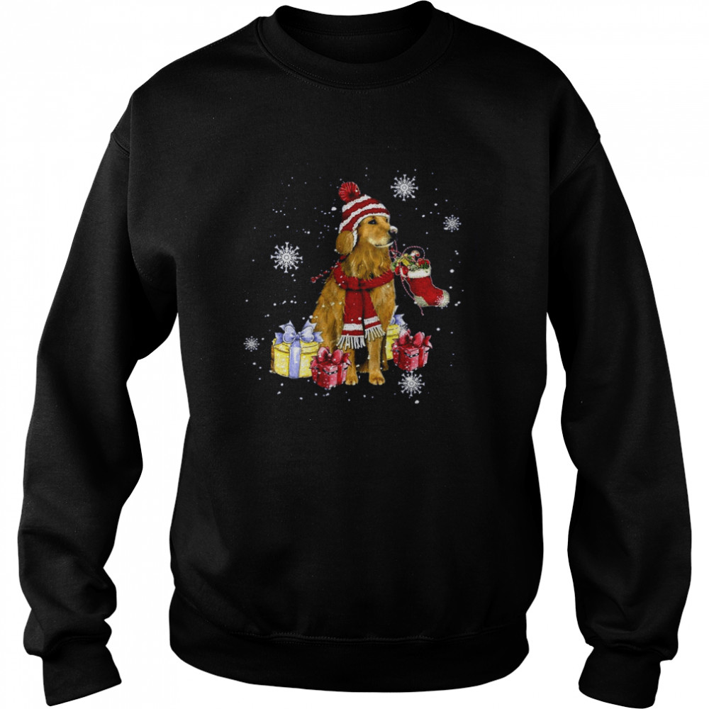 Golden Merry Christmas Animated Shirt Unisex Sweatshirt