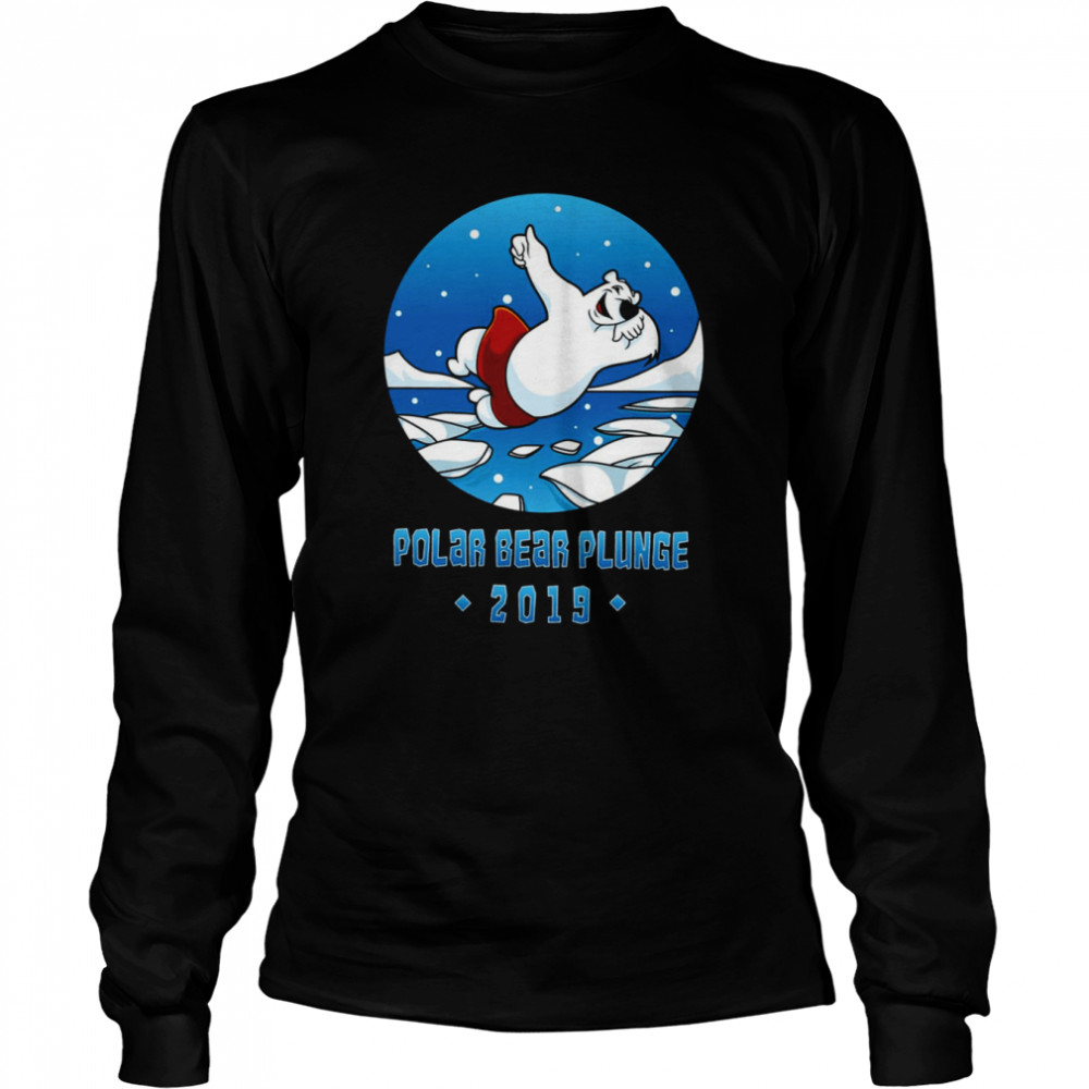 Plunge Winter Swimming Polar Bear Shirt Long Sleeved T Shirt