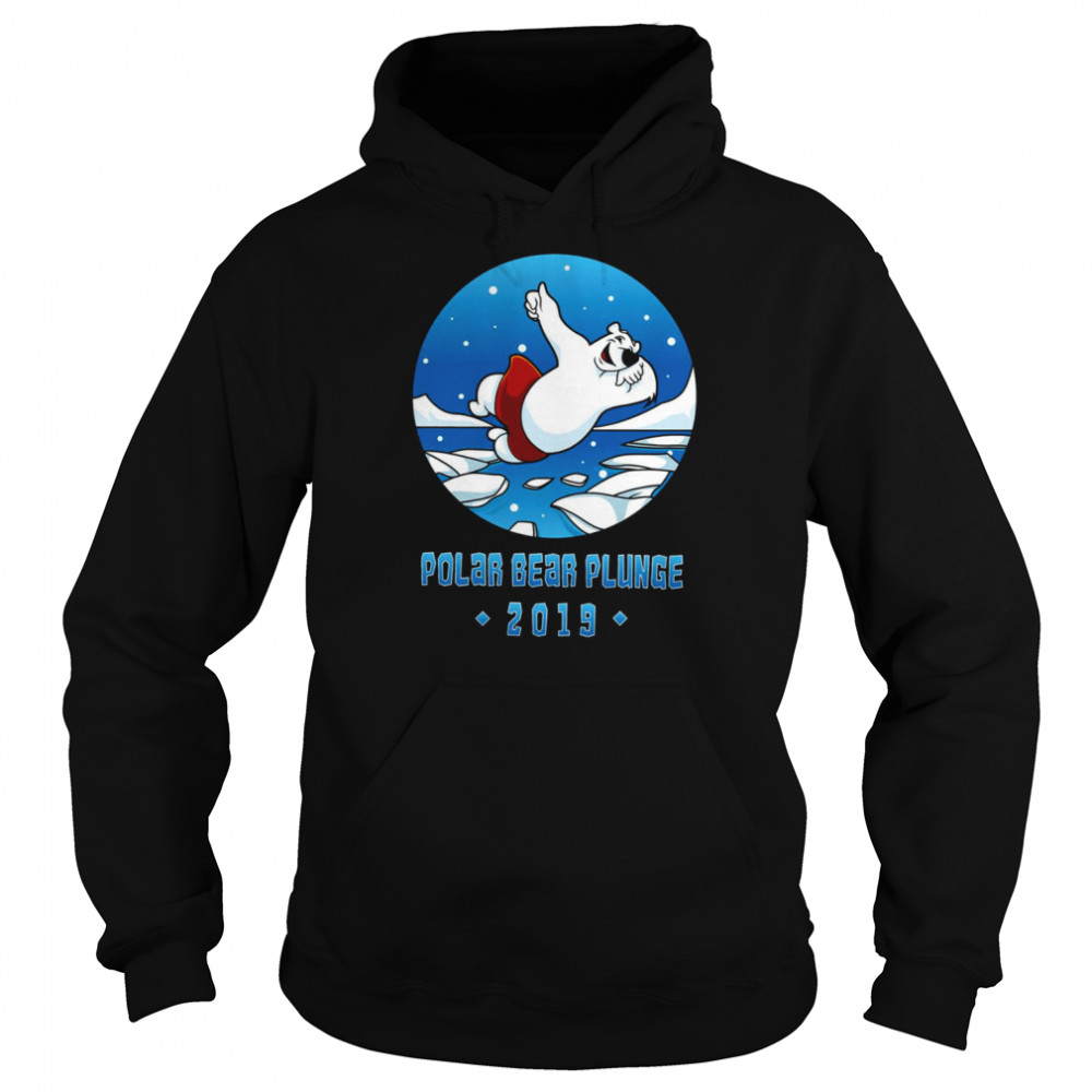 Plunge Winter Swimming Polar Bear Shirt Unisex Hoodie